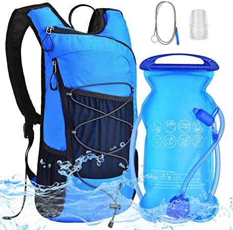 VBIGER Hydration Pack Backpacks with 2L Water Bladder Bag - Large-Capacity Water Bag with 1 Brush |1Replaceable Mouth Piece - for Hiking Biking Running Walking Climbing