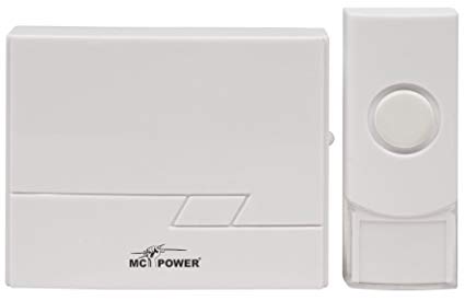 McPower DB-16 1534265 Wireless Doorbell up to 50 m 16 Melodies IP44 Transmitter