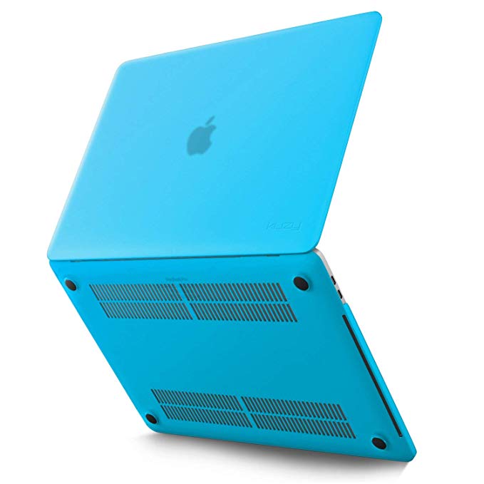 MacBook Pro 13 inch Case 2019 2018 2017 2016 Release A1989 A1706 A1708, Kuzy Plastic Hard Shell Cover for Newest 13 inch MacBook Pro Case with Touch Bar Soft Touch - Aqua
