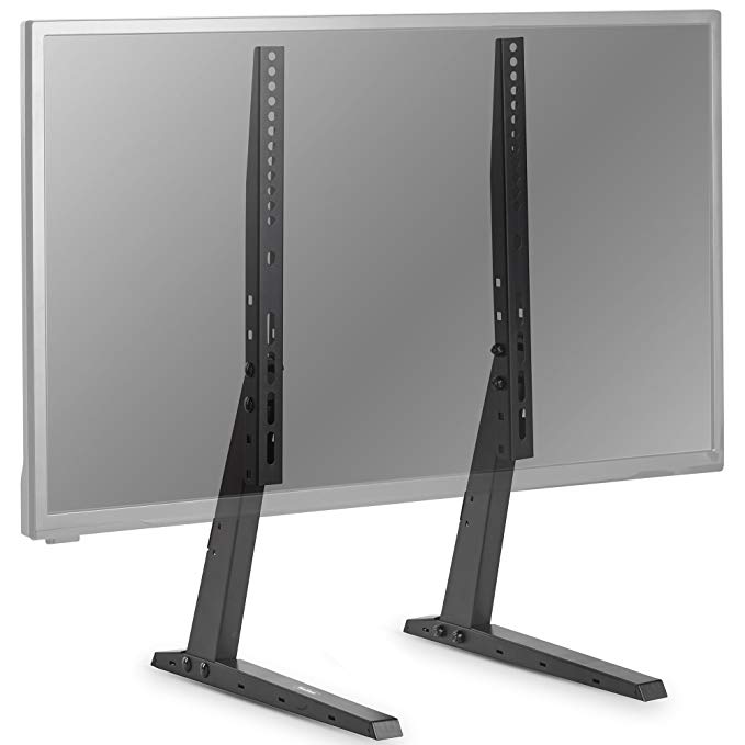 VonHaus Large Height Adjustable TV Stand Legs - Table Top Pedestal TV Bracket Mount for 37 – 70” Screens/Monitors - 5 Height Settings - Max Weight 35kg