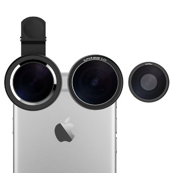 Camera Lens Vinsic Clip On 235 Degree Fish Eye Lens 04X Wide Angle Lens Macro Lens 3 in 1 Camera Lens Kits for iPhone 6plus655S iPad Samsung Galaxy Windowsphone