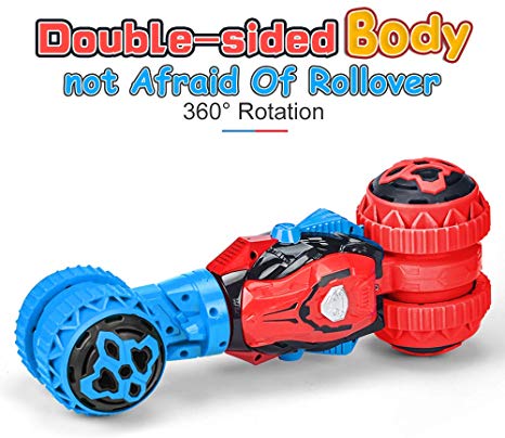 NQD Remote Control Stunt Car 2.4Ghz High Speed Radio Remote Control Truck 360°Spin and Flip Off Road Double Sided Rotating Tumbling Monster Truck for Kids and Adults