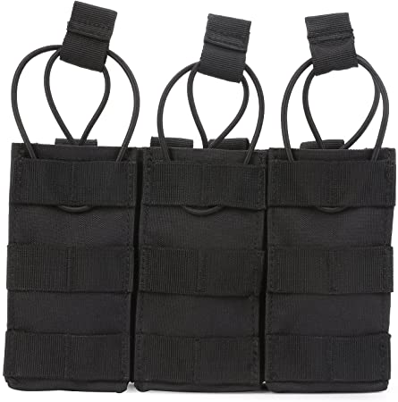 Barbarians Tactical MOLLE Double or Triple Mag Pouch - 1 or 2 or 3 Magazine Pouch Hold M4/M16/AR15 Magazine