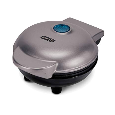 Dash Mini Maker: The Mini Waffle Maker Machine for Individual Waffles, Paninis, Hash browns, other on the go Breakfast, Lunch, or Snacks - Silver