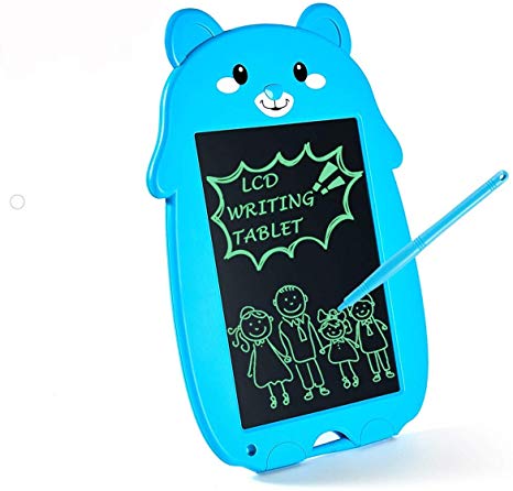 JUNMAO 8.5" LCD Writing Tablet,Reusable Electronic Handwriting Board Drawing Pad Kids Toys for 1-10 Year Old Girls/Boys (Blue)