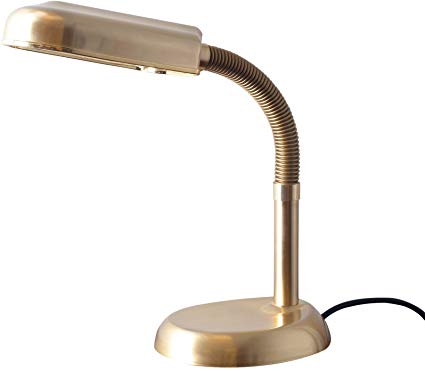 Lavish Home Metal Sunlight Desk Lamp, Antique Brass (26")