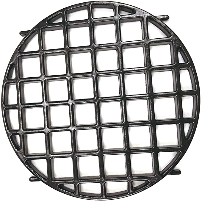 BBQSTAR Glossy Porcelain-Enameled Cast Iron Gourmet BBQ System Sear Grate 12-inch Round Grill Grate Replacement for 22.5-inch Weber Kettle Charcoal Grills, Weber Genesis, Summit, Spirit Gas Grills