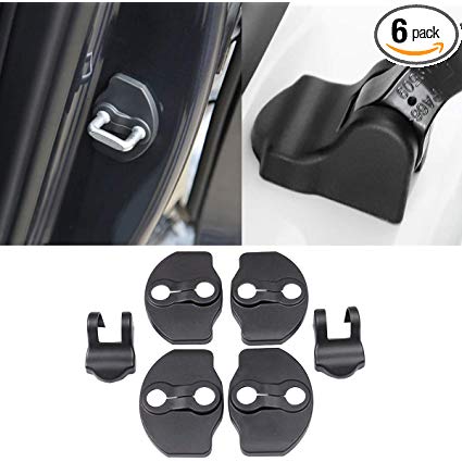 YOCTM Door Lock Limiter Kit Decoration Cover for Tesla model 3 2017 2018 2019 Door Lock Cover Limiter Kit Protective Trim Auto Parts Accessories Black ABS (Pack of 6)
