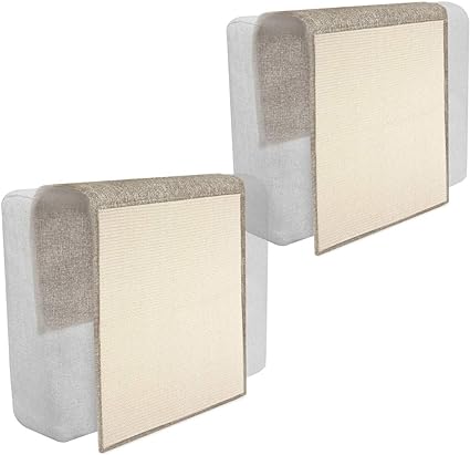 Navaris Set de 2X rascadores para Gatos - Protector de sofá contra arañazos de Gato y Perro - Rascador afilador de uñas de sisal en marrón