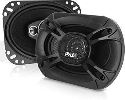 3-Way Universal Car Stereo Speakers - 300W 4" x 6" Triaxial Loud Pro Audio Car Speaker Universal OEM Quick Replacement Component Speaker Vehicle Door/Side Panel Mount Compatible - Pyle PL4163BK (Pair)