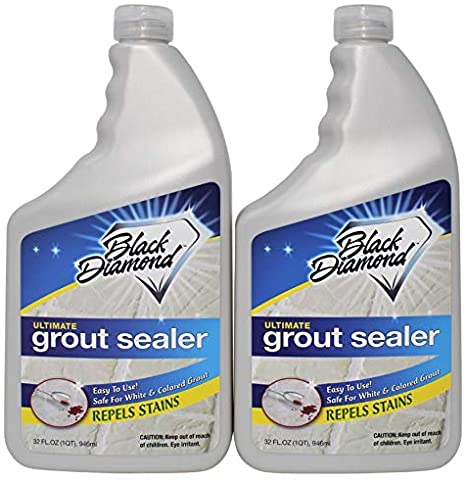Black Diamond Stoneworks Ultimate Grout Sealer: Stain Sealant Protector for Tile, Marble, Floors, Showers and Countertops. (2-quarts)