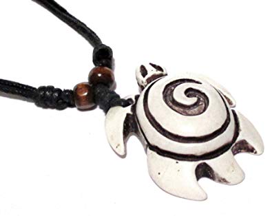Turtle Necklace with Spiral - Turtle Jewelry - Hawaiian Jewelry - Spiral Necklace- Tortoise Necklace