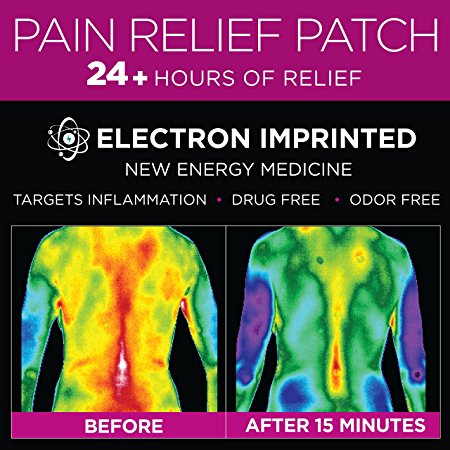 Luminas Pain Relief Patch (for Arthritis, Back Pain, Hip Pain, Neck Pain, Headaches, Shoulder, Knee, Menstrual Cramps, Tendonitis, Foot Pain, and other common aches and pains)