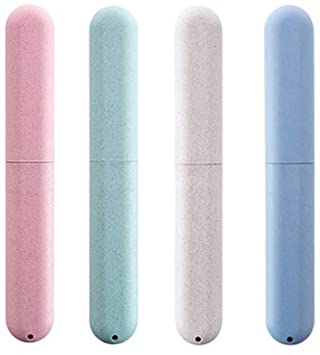 Rocutus 4PCS Portable Toothbrushes Cover Holder Travel Hiking Camping Toothbrush Case Protective Caps (Mixed Color 2)
