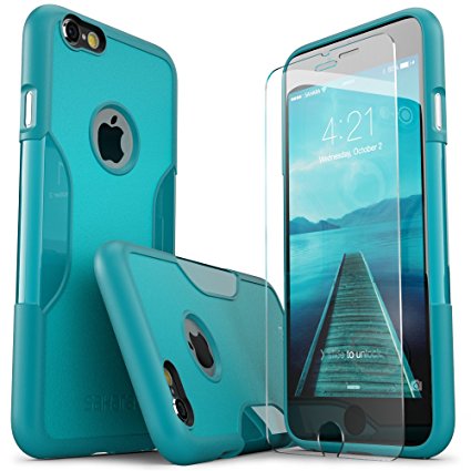 iPhone 6 Plus Case, SaharaCase Teal  Bonus Screen Protector Tempered Glass Rugged Slim [Best Rated Protective Kit] with Image Enhancing Design For Apple iPhone 6s Plus & 6 Plus - Teal