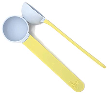 The Super Spoon - Soft Silicone Baby Toddler and Kids Spoon for Self-Feeding - Great for Soup Cereal Yogurt and Purees, 2 Pack