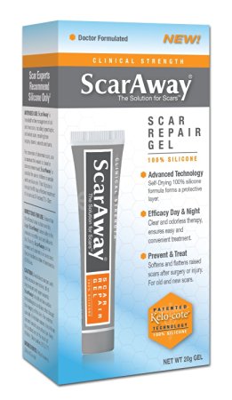 Scar Away Scar Repair Gel with Patented Kelo-cote Technology, 20 grams (Pack of 2)