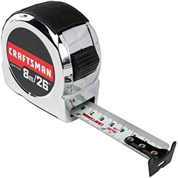 CRAFTSMAN Tape Measure, Chrome Classic, 8-Meter (CMHT37326S)