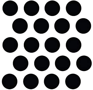 (45) 4" Black Polka Dot Decals - Removable Peel and Stick Circle Wall Decals for Nursery, Kids Room, Mirrors, and Doors