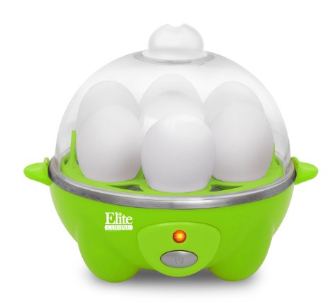 Elite CuisineEGC-007G Egg Cooker w 7 Egg Capacity Green
