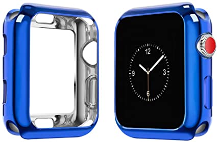top4cus Environmental Soft Flexible TPU Anti-Scratch Lightweight Protective Iwatch Case Compatible Apple Watch Series 5 Series 4 Series 3 Series 2 Series 1 (Royal Blue, 40mm)