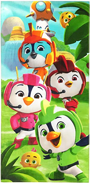 Nickelodeon Top Wing Kids Bath/Pool/Beach Towel - Featuring Brody, Rod, Swift, & Penny - Super Soft & Absorbent Fade Resistant Cotton Towel, Measures 28 inch x 58 inch (Official Nickelodeon Product)