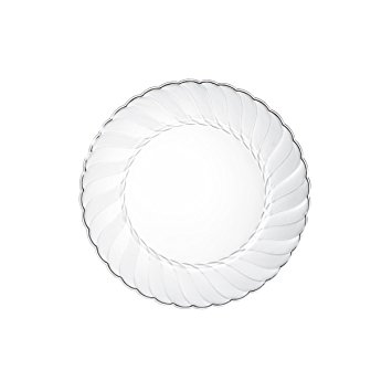 Premium Clear Plastic Plates By Alpha & Sigma - 100pcs 6" Food Grade Clear Plastic Plates - Washable & Reusable - Perfect For Birthdays, Parties, Celebrations, Picnics, Buffets, Catering & More