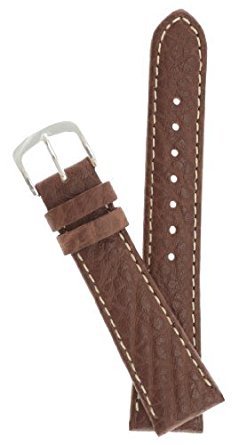 Mens Genuine Italian Leather Watchband Tan 18mm Long Watch Band - by JP Leatherworks