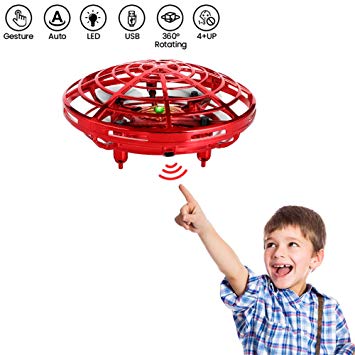 UFO Flying Ball Toys, Voluex JJRC Hand Controlled Drone Quadcopter Altitude Hold Infrared Sensing Control Mini RC Drones Helicopter Gift for Kids Boys Girls