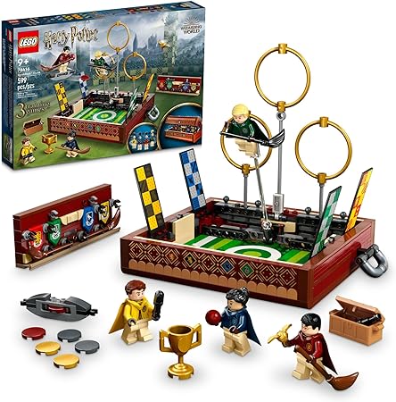 LEGO Harry Potter Quidditch Trunk 76416 Buildable Harry Potter Toy; Birthday Gift Idea for Kids Aged 9 ; Open the Buildable Box to Reveal a Quidditch Playing Arena; Includes 4 Customizable Minifigures