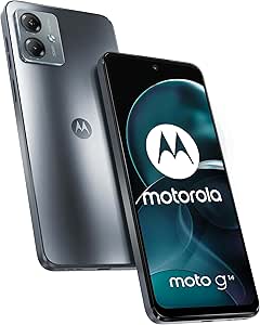 Motorola moto g14 (8/256 GB espandibile, Doppia fotocamera 50MP, Display 6.5" FHD , Unisoc T616, batteria 5000 mAh, Dual SIM, Android 13, Cover Inclusa), Grigio (Grey)