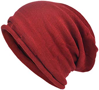 VECRY Men's Cool Cotton Beanie Slouch Skull Cap Long Baggy Hip-hop Winter Summer Hat