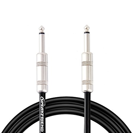 Professional Guitar Instrument Cable, 1/4 Straight-to-straight, for Electric Guitar, Bass Guitar, Electric Mandolin, Pro Audio, 10 feet, by SPKFRIENDS