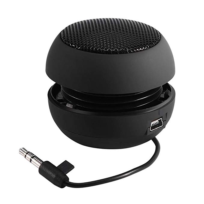 Wireless Speaker, Portable Mini Travel Speaker with 3.5mm AUX Audio Jack Plug in Clear Bass Built-in Battery for Smart Phone, iPad and Computer(Black)