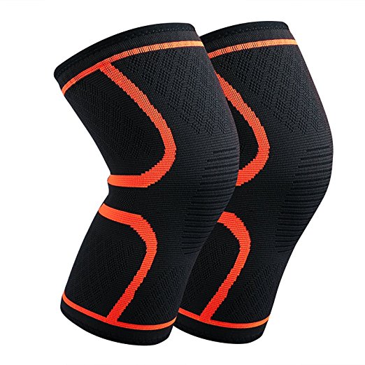 BESTOPE Knee Support Sleeves - Compression Knee Recovery Sleeves - Protector and Support for Running, Jogging, Cycling, Hiking, Workouts