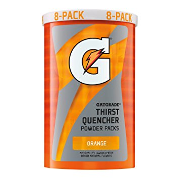 Gatorade Powder Sticks, Orange, Makes 20 ounces/stick (Pack of 8)