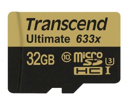 Transcend 32 GB MicroSDHC Class 10 UHS-IU3 Memory Card with Adapter 95 Mbs TS32GUSDU3