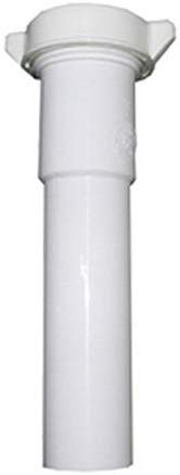 LASCO 03-4321 White Plastic Tubular 1-1/2-Inch by 6-Inch Slip Joint Extension with Nut and Washer
