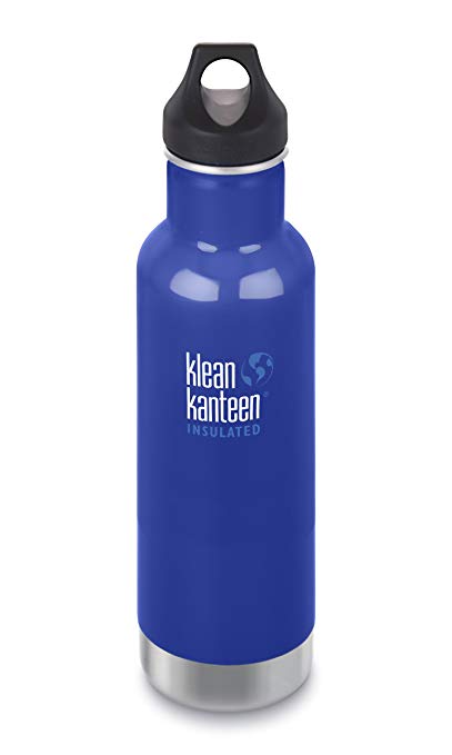 Klean Kanteen Classic Stainless Steel Water Bottle with Klean Coat, Double Wall Vacuum Insulated and Leak Proof Loop Cap (NEW 2018)