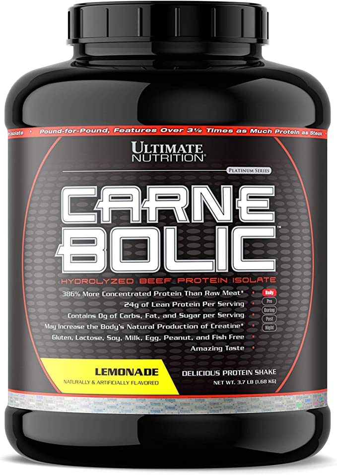 ULTIMATE NUTRITION Carnebolic Beef Protein 3.7-Pound Lemonade, 1680 Gram