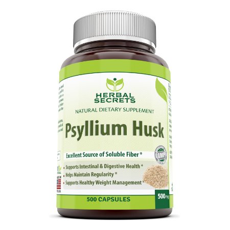 Herbal Secrets Psyllium Husk 500 Mg 500 Capsules