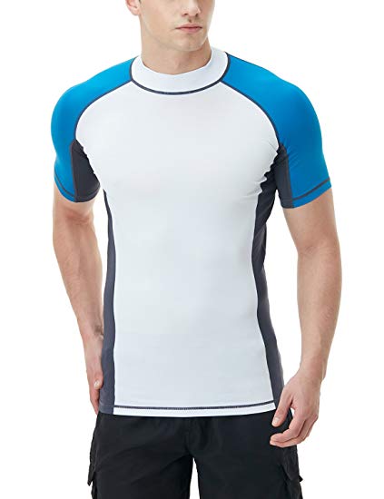 Tesla Men's UPF 50 Swim Wear Swim Tee Rashguard Top MSS01/MSR15