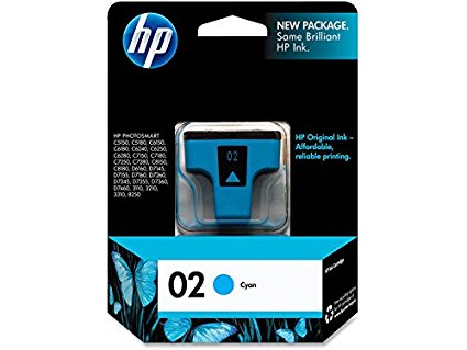 HP 02 Cyan Original Ink Print Cartridge, EAS Sensormatic (C8771WN)