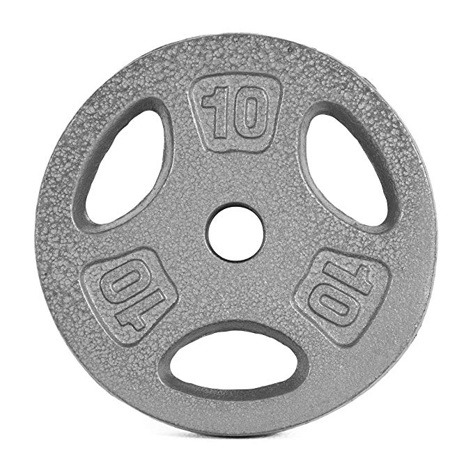 CAP Barbell Standard 1-Inch Grip Weight Plates, Single, Gray