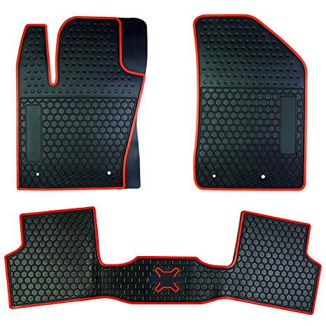biosp Fit For Jeep Renegade 2015 - 2017 2018 Runner Front and Rear seat Floor Liners Floor Mats, Black - 3 Piece