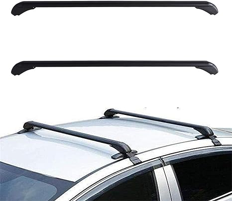 43.3 Inch Universal Car Aluminum Top Luggage Roof Rack Cross Bar Carrier Adjustable Window Frame