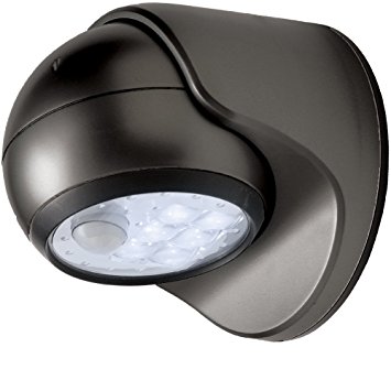 LIGHT IT by Fulcrum 20031-103 6 LED Wireless Motion Sensor Weatherproof Porch Light, Charcoal