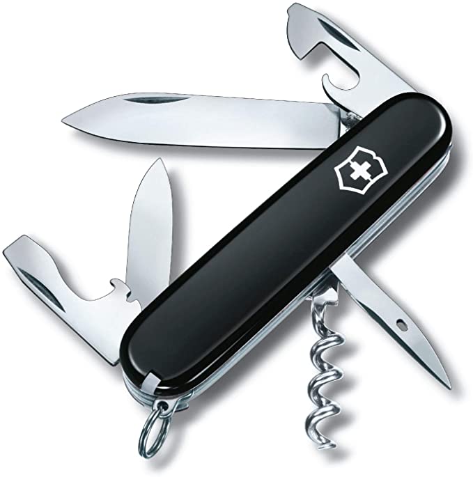 Victorinox Spartan Black - Swiss Army Pocket Knife 91 mm - 12 Tools