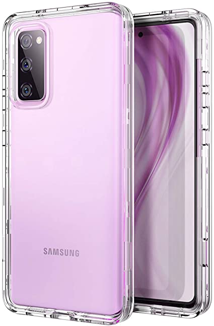 for Samsung Galaxy S20 FE 5G Crystal Clear Case, WeLoveCase Cover 3 in 1 Full Body Heavy Duty Protection Shockproof TPU Bumper Three Layer Protective Case for Samsung S20 FE 6.5 inch Transparent