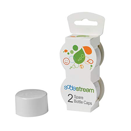 SodaStream Bottle Caps, White, 2-Pack